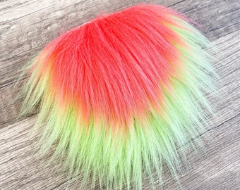 Premium Layered Pink Watermelon Gnome Beard - Two-Toned Beard - Faux Fur - Watermelon Gnome Beard - Gnome Making Supplies - Gnome Supply