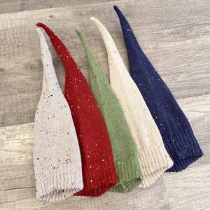 Pack of 5 - Pre-Sewn Long Fall Sweater Gnome Hats - No Sew Gnome Hat Pack - Heart Gnome Hats - Slouchy Gnome Hats - Coffee Gnome Hats
