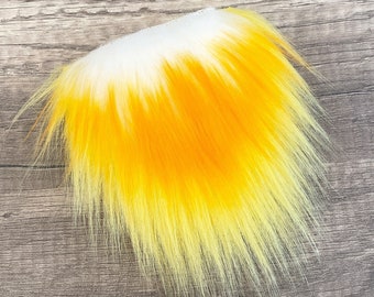 Premium Layered Candy Corn Gnome Beard #1 - Two-Toned Beard - Faux Fur - Halloween Gnome - Gnome Making Supplies - Gnome Supply -Gnome Beard