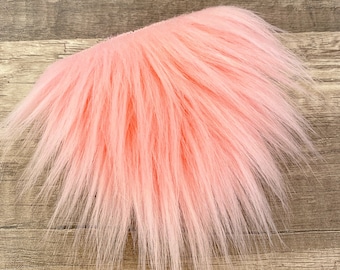 Pre-cut Straight Pink Lemonade Gnome Beard - Faux Fur - Beard Hair - Handmade Gnome - Gnome Making Supplies - Gnome Supply