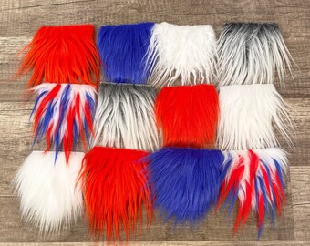 Patriotic Gnome Beard Mystery Grab Bag - 12 Pre-cut Gnome Beards - Faux Fur - Beard Hair - Handmade Gnome - Gnome Making Supplies - Gnomes