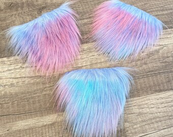 Pre-cut Straight Mixed Cotton Candy Gnome Beard - Faux Fur - Mermaid Gnome - Handmade Gnome - Gnome Making Supplies - Gnome Supply