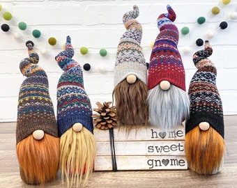 Choose a Style - Knit Hat Sweater Gnomes -  Winter Sweater Gnome - DIY Fall Gnome - DIY Sweater Gnome - Christmas Gnomes - Winter Gnome