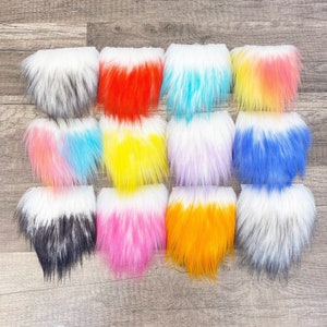 Color Tipped Gnome Beard Mystery Grab Bag - 12 Pre-cut Gnome Beard - Faux Fur - Handmade Gnome - Gnome Making Supplies - Candy Shag Fur