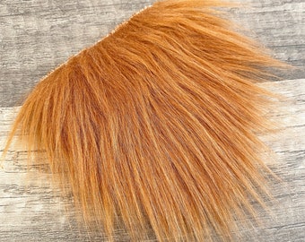 Pre-cut Straight Rust Orange Gnome Beard - Faux Fur - Beard Hair - Handmade Gnome - Gnome Making Supplies - Fall - St. Patrick's day