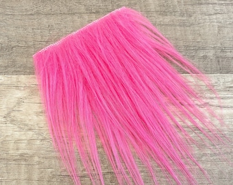 Pre-cut Long Straight Candy Pink Gnome Beard - Faux Fur - Beard Hair - Handmade Gnome - Gnome Making Supplies - Gnome Supply