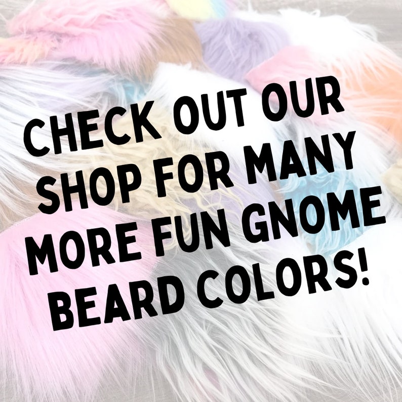 Pre-cut Straight Turquoise Gnome Beard Faux Fur Beard Hair Handmade Gnome Gnome Making Supplies Gnome Supply Blue Gnome Beard image 5
