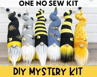 ONE Mystery Bumble Bee Gnome Making Kit - No Sew Kit - Mystery Gnome Kit - Bee Decor - DIY Summer Gnome Craft Kit -  Spring Craft for Kids