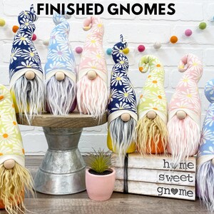 Spring Flower Gnome Choose Style No Sew DIY Kit Daisy Gnome Kit DIY Mother's Day Gnome Summer Flower Gnome Kit image 6