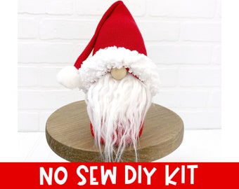 No Sew Santa Gnome Making Kit - Santa Claus Gnome - Christmas Gnome - DIY Christmas Gnome Kit - Christmas Decor - Craft - Santa Gnome Kit