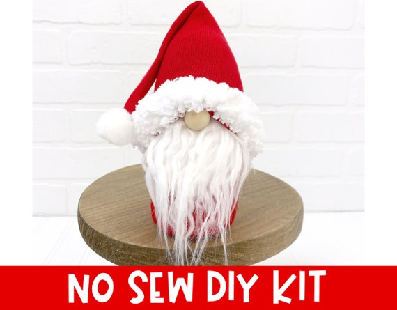 No Sew Santa Gnome Making Kit - Santa Claus Gnome - Christmas Gnome - DIY Christmas Gnome Kit - Christmas Decor - Craft - Santa Gnome Kit