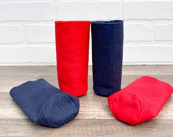 Pre-Sewn Patriotic Gnome Body Set of 4 - No Sew Gnome Body - Felt Gnome Bodies Independence Day 4th Fourth of July Pack - Red & Navy Blue