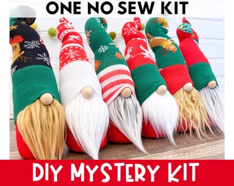 ONE Mystery Christmas Gnome Kit - No Sew Gnome Making Kit - Mystery Gnome - Christmas Gnome - DIY Christmas Gnome Kit - Christmas Tray Decor