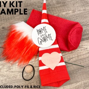 ONE Mystery Valentine's Day Gnome Making Kit No Sew Kit Mystery Gnome Kit Valentine Gnome Kit DIY Gnome Gnome Kit Sock Gnome image 5