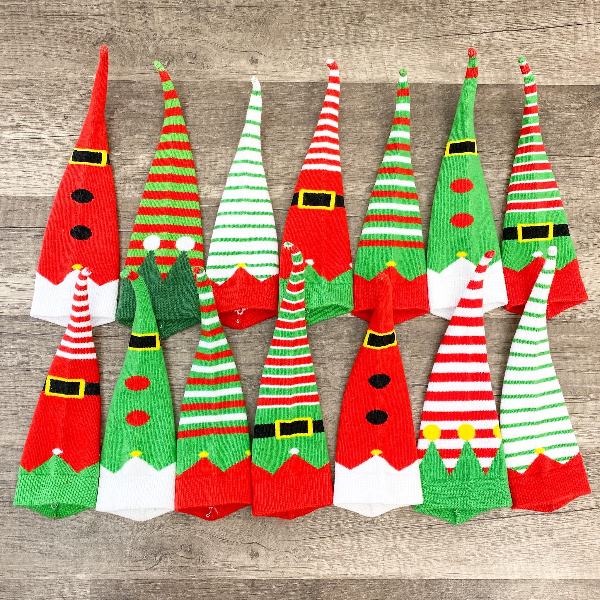 MYSTERY Pack of 5 - Christmas Gnome Elf Hat Pack - Pre-sewn Gnome Hat ...