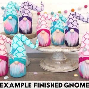 ONE Mystery Mermaid Gnome Making Kit No Sew Kit Mystery Gnome Kit Summer Decor DIY Gnome Mermaid Gnome Kit Sock Gnome Kit DIY image 3