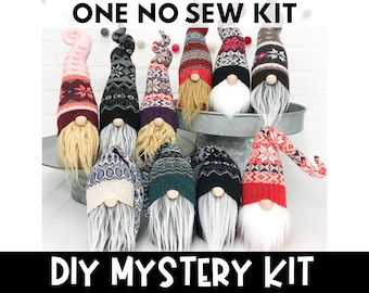 ONE Mystery Winter Sweater Gnome Making Kit - No Sew Gnome Kit - Mystery Gnome - DIY Christmas Gnome Kit - DIY Gnome - Gnome Kit