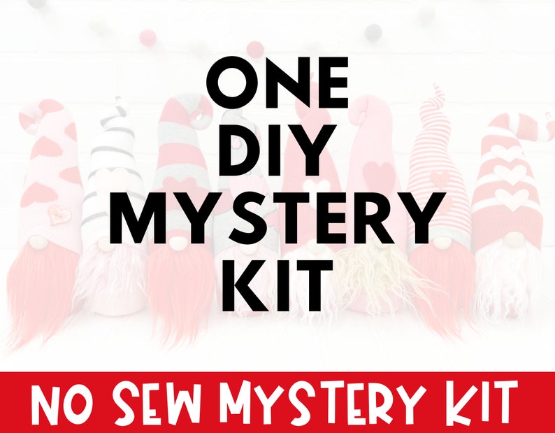 ONE Mystery Valentine's Day Gnome Making Kit No Sew Kit Mystery Gnome Kit Valentine Gnome Kit DIY Gnome Gnome Kit Sock Gnome image 3