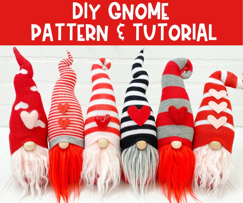 Handmade Gnome Pattern Gnome Sewing Pattern DIY Sock Gnome Pattern DIY Gnome Tutorial Sock Gnome PDF Sewing Pattern Download image 3