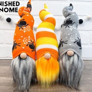 No Sew Kit Halloween Gnome Spider Gnome Candy Corn Gnome Halloween Tiered Tray Halloween Decor Halloween Decorations image 2
