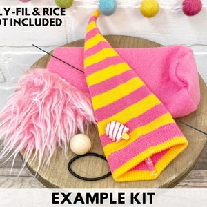 ONE Mystery Summer Gnome Making Kit No Sew Kit Mystery Gnome Kit Bright Summer Decor DIY Gnome Gnome Kit Sock Gnome Kit DIY image 2