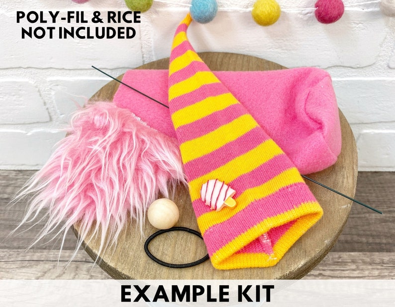 ONE Mystery Summer Gnome Making Kit No Sew Kit Mystery Gnome Kit Bright Summer Decor DIY Gnome Gnome Kit Sock Gnome Kit DIY image 2