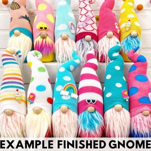 ONE Mystery Summer Gnome Making Kit No Sew Kit Mystery Gnome Kit Bright Summer Decor DIY Gnome Gnome Kit Sock Gnome Kit DIY image 3
