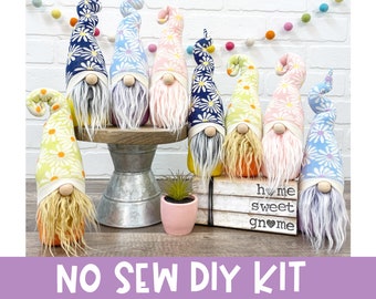 Spring Flower Gnome - Choose Style -  No Sew DIY Kit - Daisy Gnome Kit - DIY Mother's Day Gnome - Summer Flower Gnome Kit