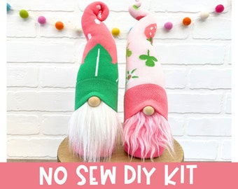 Strawberry Gnome - No Sew DIY Kit - Choose Your Style - Strawberry Decor - Summer Handmade Gnome Making Kit - Strawberry Decor Tiered Tray