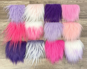 Pink & Purple Gnome Beard Mystery Grab Bag - 12 Pre-cut Gnome Beard - Faux Fur - Beard Hair - Handmade Gnome - Gnome Making Supplies - Gnome