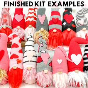 ONE Mystery Valentine's Day Gnome Making Kit No Sew Kit Mystery Gnome Kit Valentine Gnome Kit DIY Gnome Gnome Kit Sock Gnome image 6