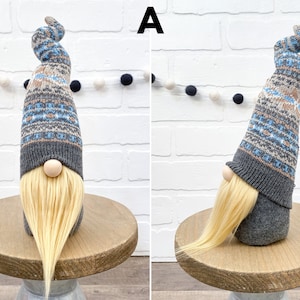 Choose a Style Fall & Winter Sweater Gnomes No Sew DIY Kit DIY Fall Gnome Kit DIY Sweater Gnome Knit Gnome Hat Coffee Gnomes Gnome Style A