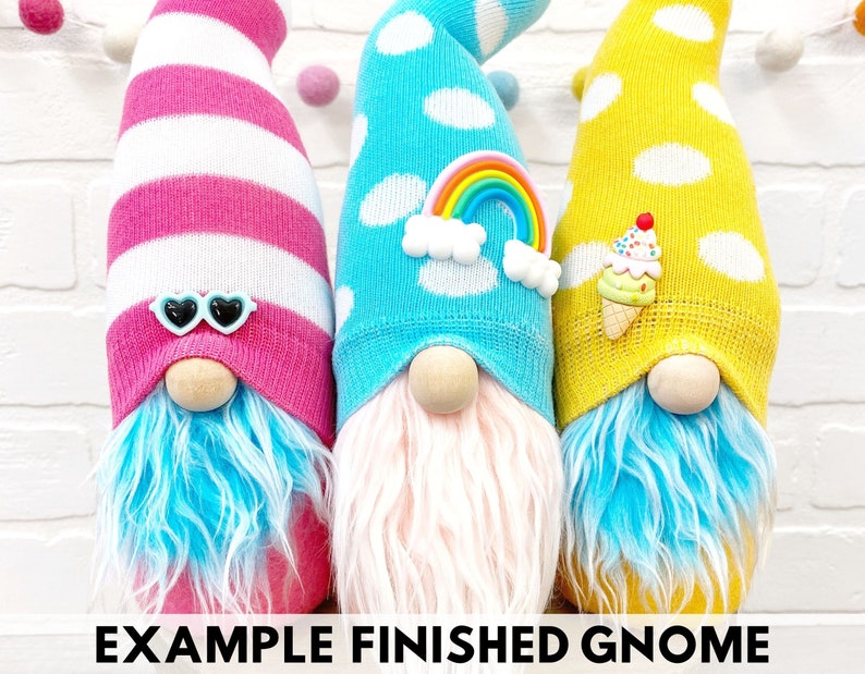 ONE Mystery Summer Gnome Making Kit No Sew Kit Mystery Gnome Kit Bright Summer Decor DIY Gnome Gnome Kit Sock Gnome Kit DIY image 4