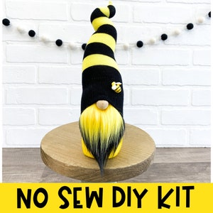 Bumble Bee Gnome Making Kit - Spring Craft Kit - Bee Gnome - Bumble Bee Home Decor - Summer Gnome Making Kit - No Sewing Required Craft Kit