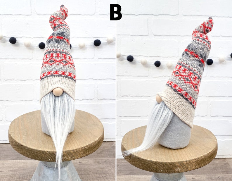 Choose a Style Fall & Winter Sweater Gnomes No Sew DIY Kit DIY Fall Gnome Kit DIY Sweater Gnome Knit Gnome Hat Coffee Gnomes Gnome Style B