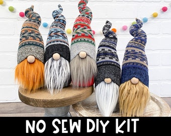 Winter Sweater Gnome - No Sew DIY Kit - DIY Christmas Gnome Kit - DIY Sweater Gnome - Gnome Kit -  Fall Gnome Kit - Winter Sweater Gnome Kit