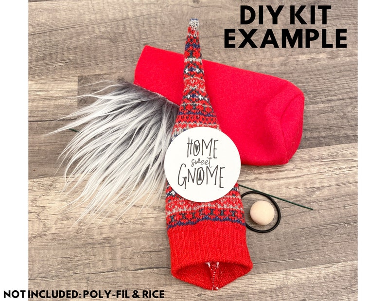 Choose a Style Fall & Winter Sweater Gnomes No Sew DIY Kit DIY Fall Gnome Kit DIY Sweater Gnome Knit Gnome Hat Coffee Gnomes image 4