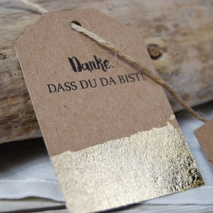 5 Geschenkanhänger, Kraftpapier