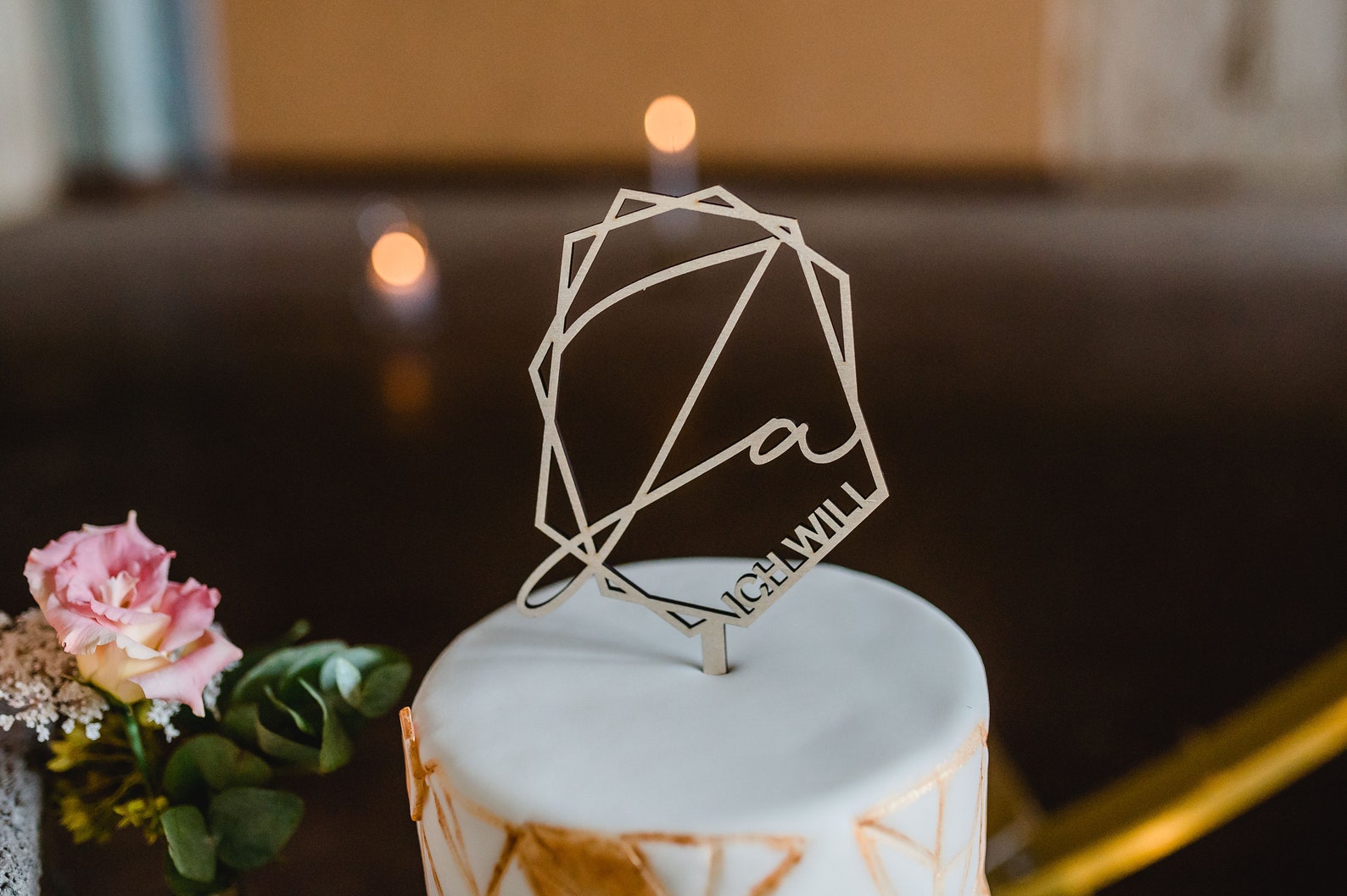Cake Topper geometrisch