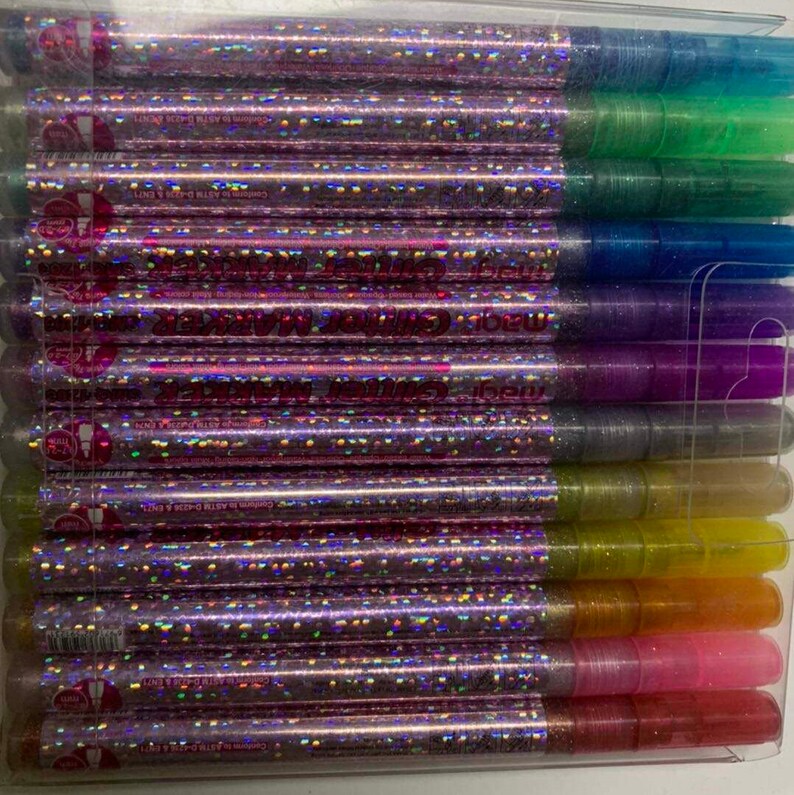 Permanent glitter markers Clearance