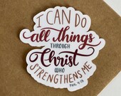 Bible Verse Sticker Faith Sticker Religious Sticker - Etsy