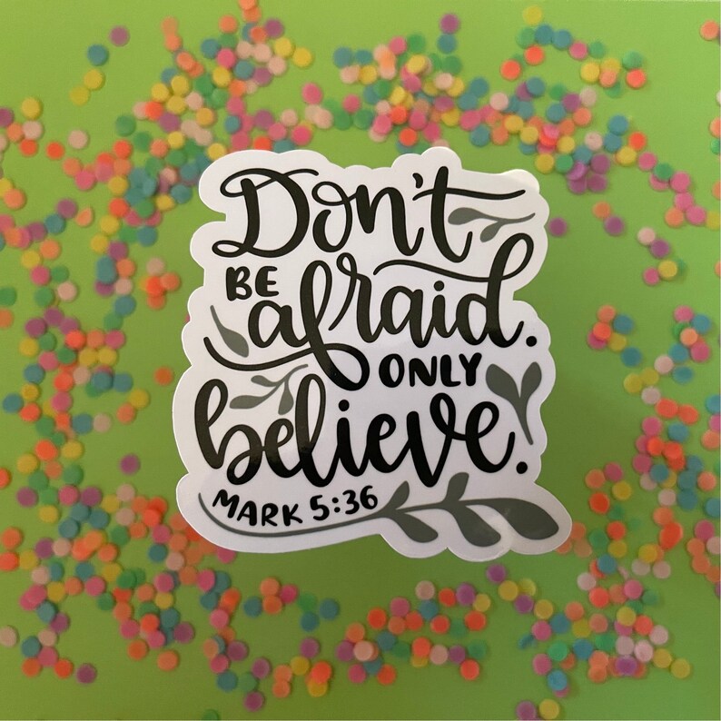 Bible Verse Sticker, Faith Sticker, Religious Sticker, Scripture