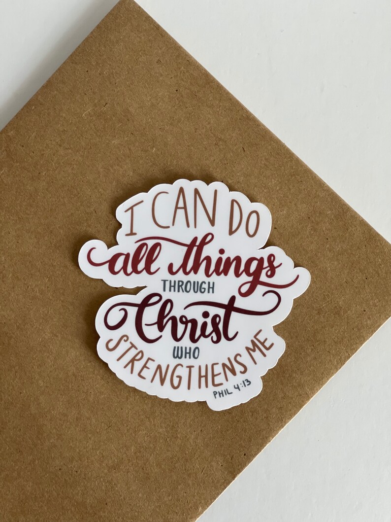 Bible Verse Sticker, Faith Sticker, Religious Sticker, Scripture