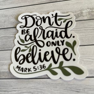 Bible Verse Sticker, Faith Sticker, Religious Sticker, Scripture