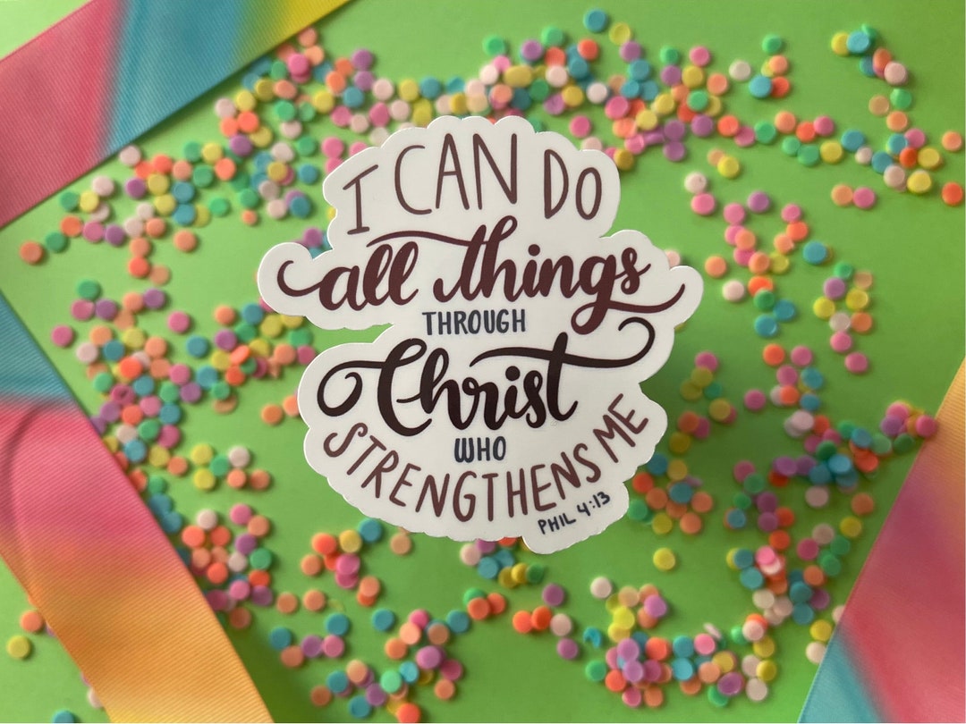 Bulk Bible Verse Stickers Philippians 413, Bulk Stickers Etsy