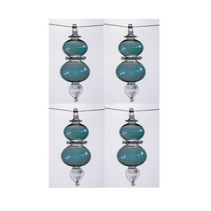 set di 4 o 8 o 12 ornamenti natalizi in vetro con colori personalizzati e ornamenti in vetro in cartoncino personalizzati a forma di ca con cristallo