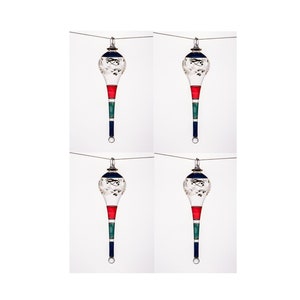set di 4 o 8 o 12 ornamenti natalizi in vetro con colori personalizzati e ornamenti in vetro in cartoncino personalizzati a forma di bianco con cristallo