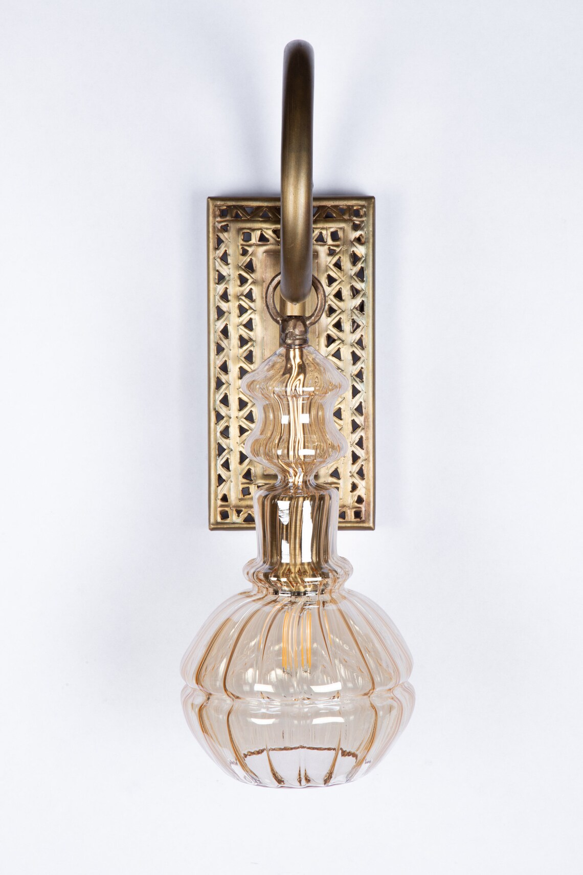 Modern Sconce with Glass Blown formation Wall sconce lighting Etsy