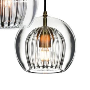 Handmade Glass Pendant Light: Modern Dining Illumination