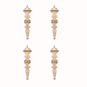 set di 4 o 8 o 12 ornamenti natalizi in vetro con colori personalizzati e ornamenti in vetro in cartoncino personalizzati a forma di catena con cristallo